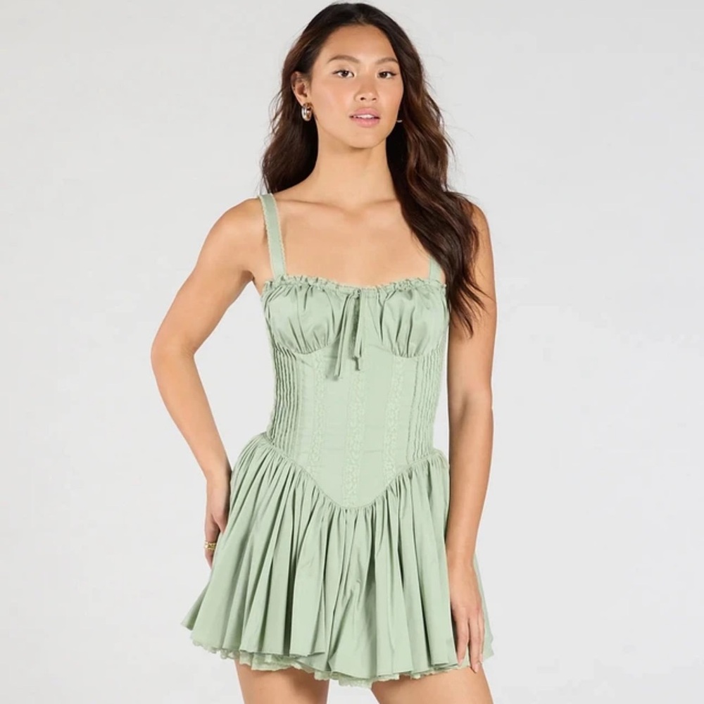 Windsor Mint Green Mini Skater Dress